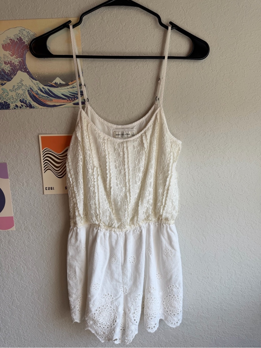 Abercrombie & Fitch White Lace Romper
